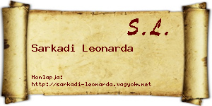 Sarkadi Leonarda névjegykártya